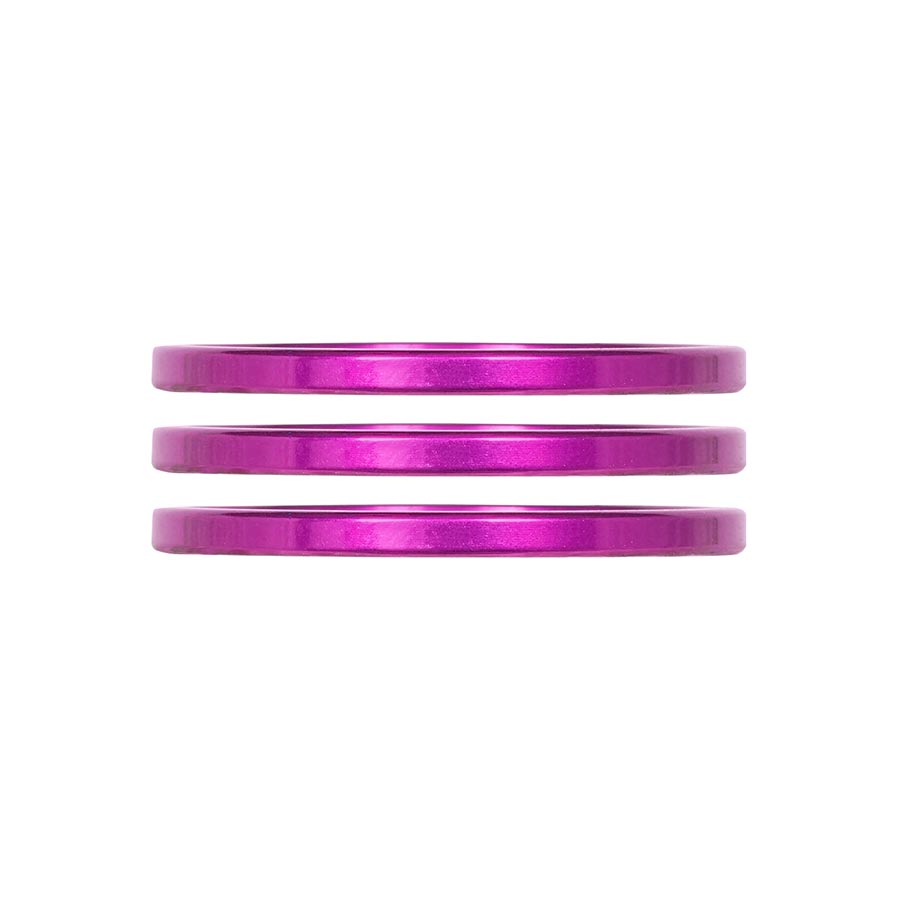 150532-15::0::150532-15::Industry Nine, iRiX, Espaceur pour jeu de direction, 1-1/8'', Hauteur: 2.5mm, Aluminium, Violet, 3pcs