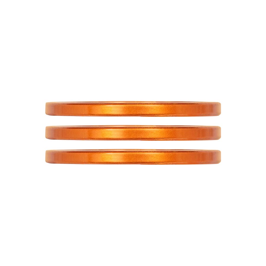 150532-17::0::150532-17::Industry Nine, iRiX, Espaceur pour jeu de direction, 1-1/8'', Hauteur: 2.5mm, Aluminium, Orange, 3pcs