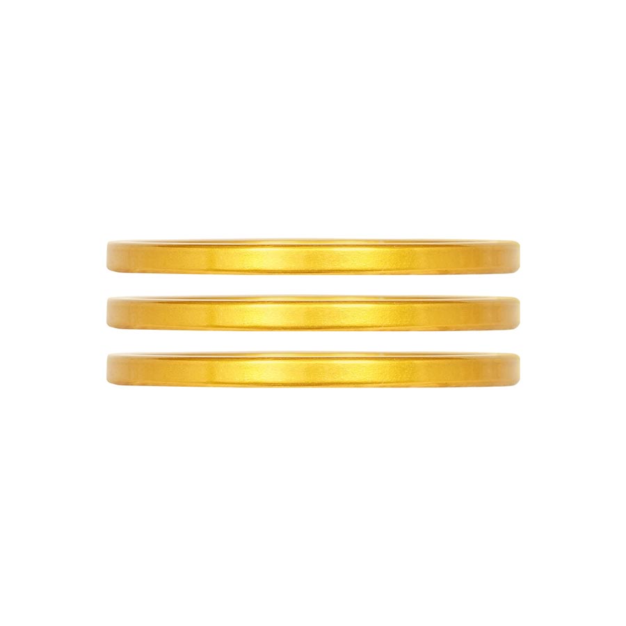 150532-20::0::150532-20::Industry Nine, iRiX, Espaceur pour jeu de direction, 1-1/8'', Hauteur: 2.5mm, Aluminium, Or, 3pcs