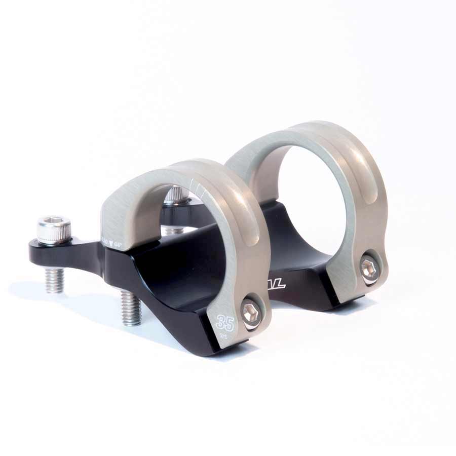160525-01::0::160525-01::Renthal, Integra 35, Potence, Prise: 35mm, L: 45mm, Direct Mount, 0°, Noir/Or