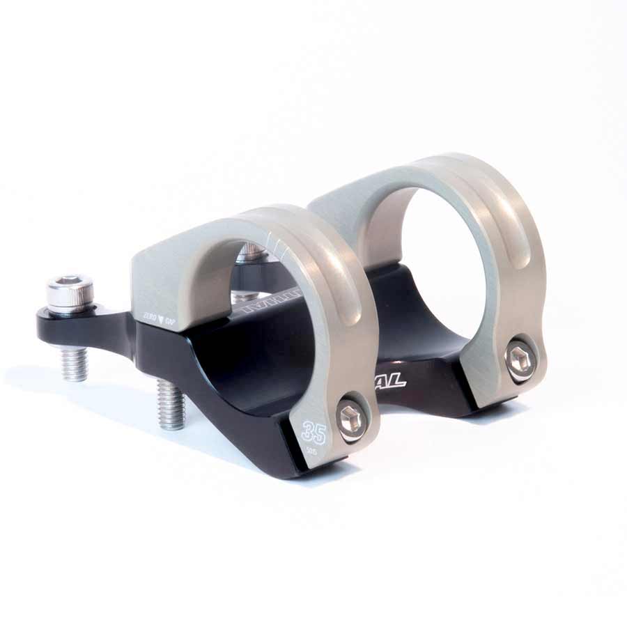 160525-02::0::160525-02::Renthal, Integra 35, Potence, Prise: 35mm, L: 50mm, Colonne: Direct Mount, 0°, Noir/Or