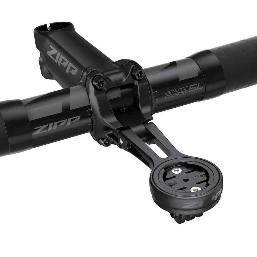160579-02::0::160579-02::Zipp, Fixation Intégrée QuickView Service Course SL, Support de cyclomètre, Garmin/Wahoo ou Hammerhead, Fixation de capuchon de potence, Noir