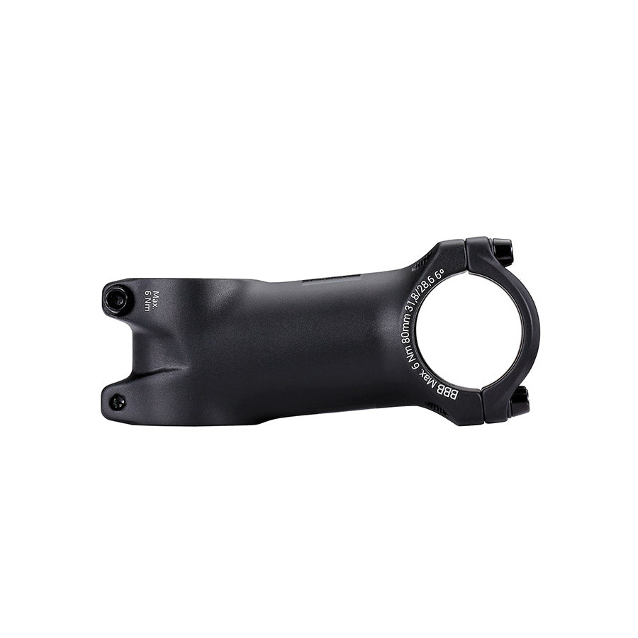 160690-04::1::160690-04::BBB Cycling, BHS-08 RoadForce, Potence, Diamètre: 31.8mm, Longueur: 80mm, Direction: 1-1/8'', ±6°, Noir