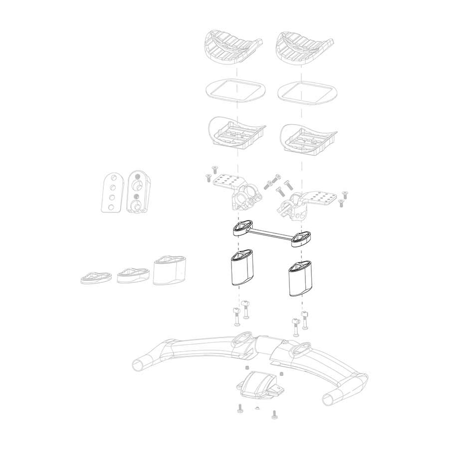 170850-01::0::170850-01::Zipp, Vuka Aero C1 Trousse de surélévation, Inclut pont 20 mm, entretoises de 50 mm et boulons, Kit