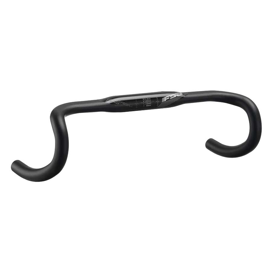 170872-02::0::170872-02::FSA, Energy Compact, Guidon de route, Diamètre: 31.8mm, 420mm, Hauteur: 125mm, Portée: 80mm, Noir
