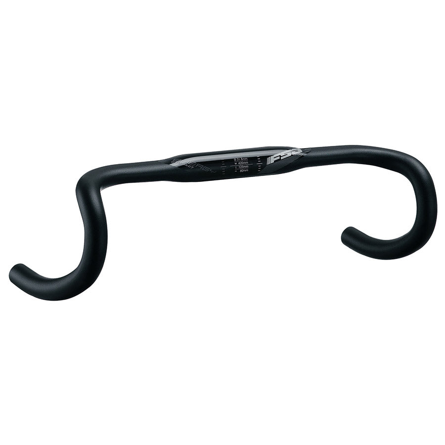 171057-01::0::171057-01::FSA, Energy Super Compact, Guidon de route, Diamètre: 31.8mm, 380mm, Hauteur: 120mm, Portée: 70mm, Noir