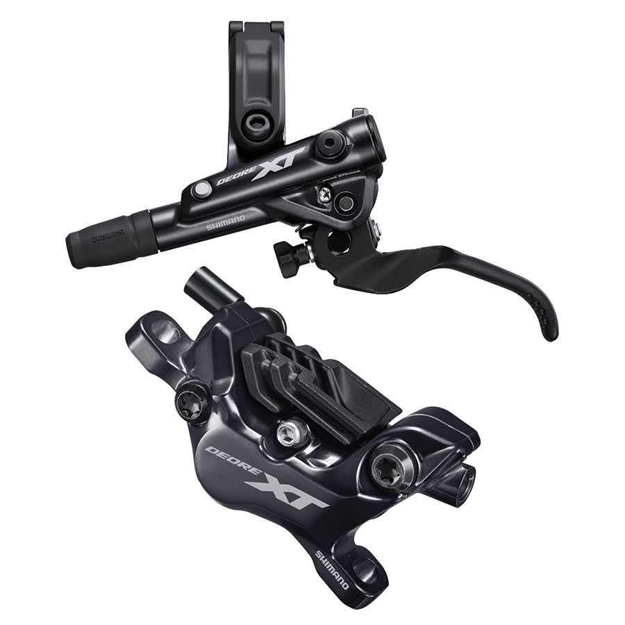 180751-01::0::180751-01::Shimano, XT BL-M8100/BR-M8120, Frein à disque hydraulique VTT, Avant, Post mount, Disque: Non inclus, 410g, Noir, Ensemble