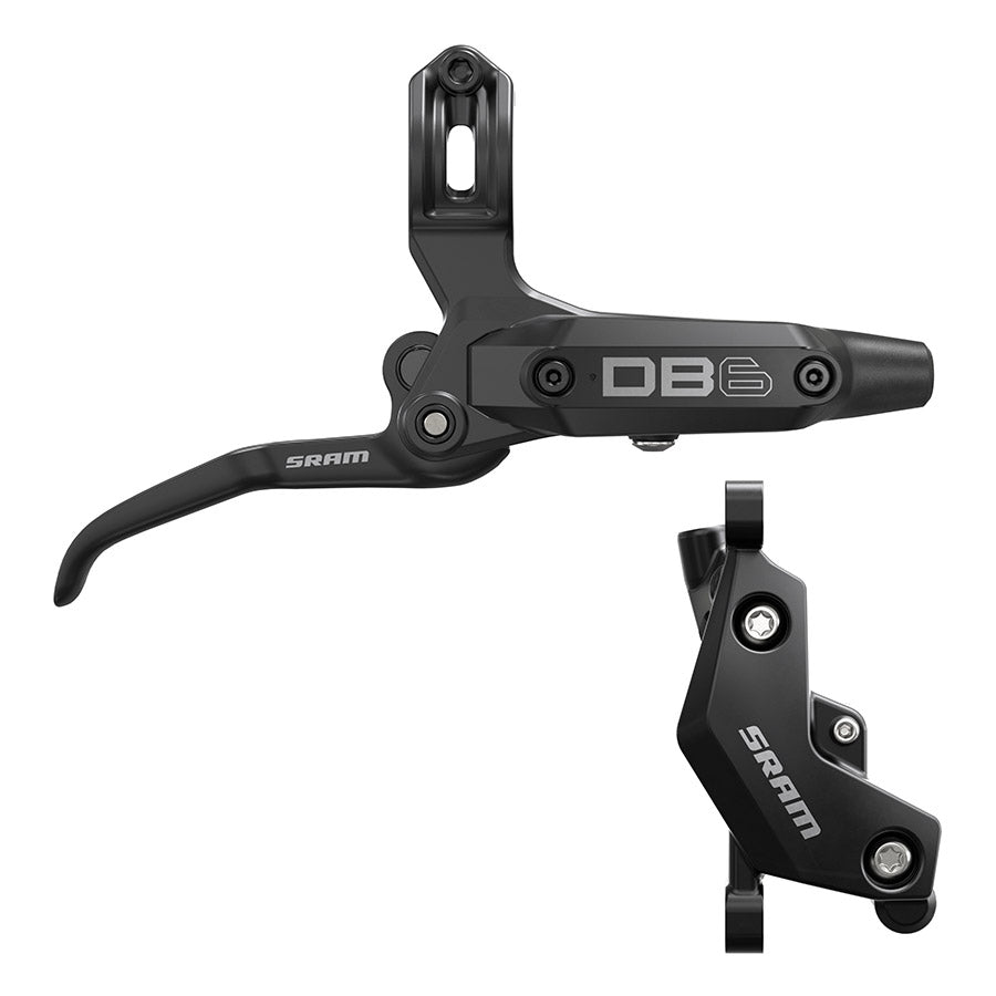 180881-02::1::180881-02::SRAM, DB6 A1, Frein à disque hydraulique VTT, Droit, Post mount, Noir