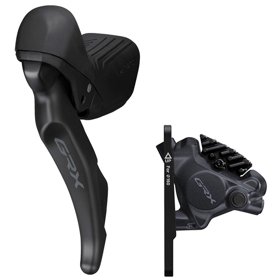 180900-01::0::180900-01::Shimano, GRX ST-RX610/BL-RX610/BR-RX410, Frein à disque hydraulique Route, Avant, Flat mount, 160mm (non inclus), Noir, IRX6103DLF6SC100A