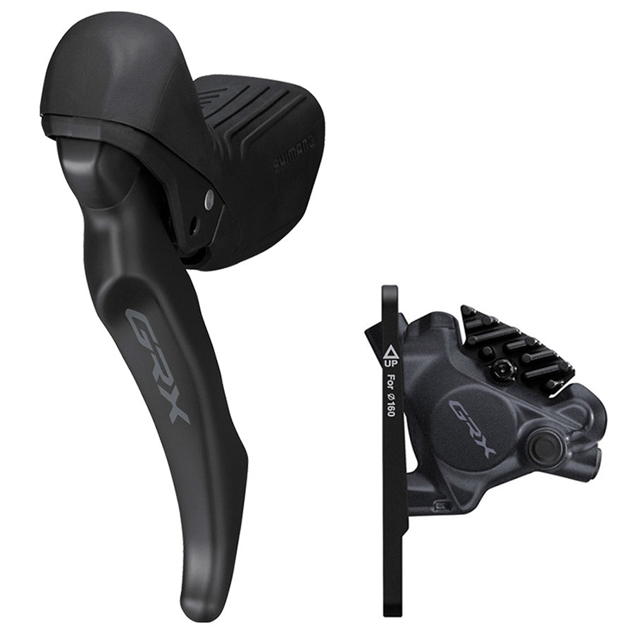 180900-03::0::180900-03::Shimano, GRX ST-RX610/BL-RX610/BR-RX410, Frein à disque hydraulique Route, Avant, Flat mount, 160mm (non inclus), Noir, IRX6104DLF6SC100