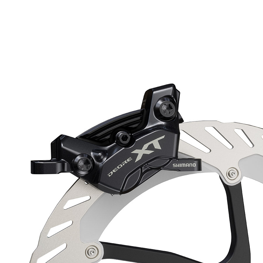 180903-01::4::180903-01::Shimano, Deore XT BR-M8220, Frein à disque hydraulique VTT, Avant ou Arrière, Post mount, Disque: Non inclus, 310g, Noir