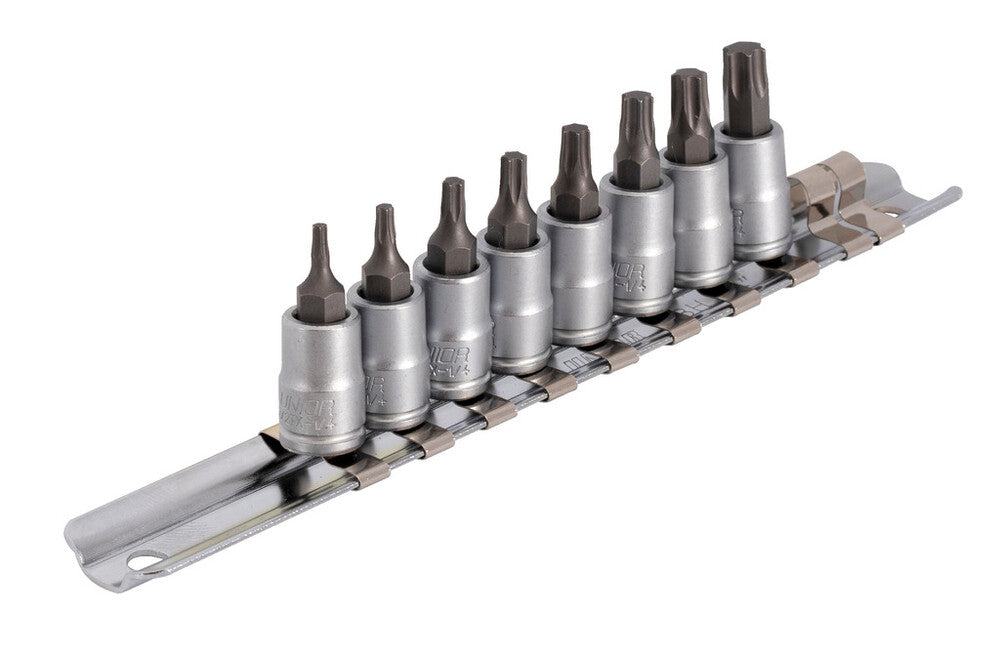 U-629696::0::U-629696::UNIOR SOCKET SET WITH TX PROFILE 1/4" ON RAIL