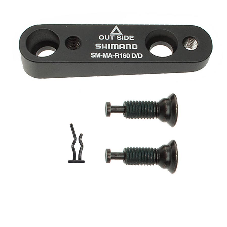 200730-06::0::200730-06::Shimano, Adaptateurs pour Cadres/Fourches Flat Mount, Adaptateur pour étrier, Étrier: Flat mount, Cadre/Fourche: Flat mount, AR160, ISMMAR160DDB