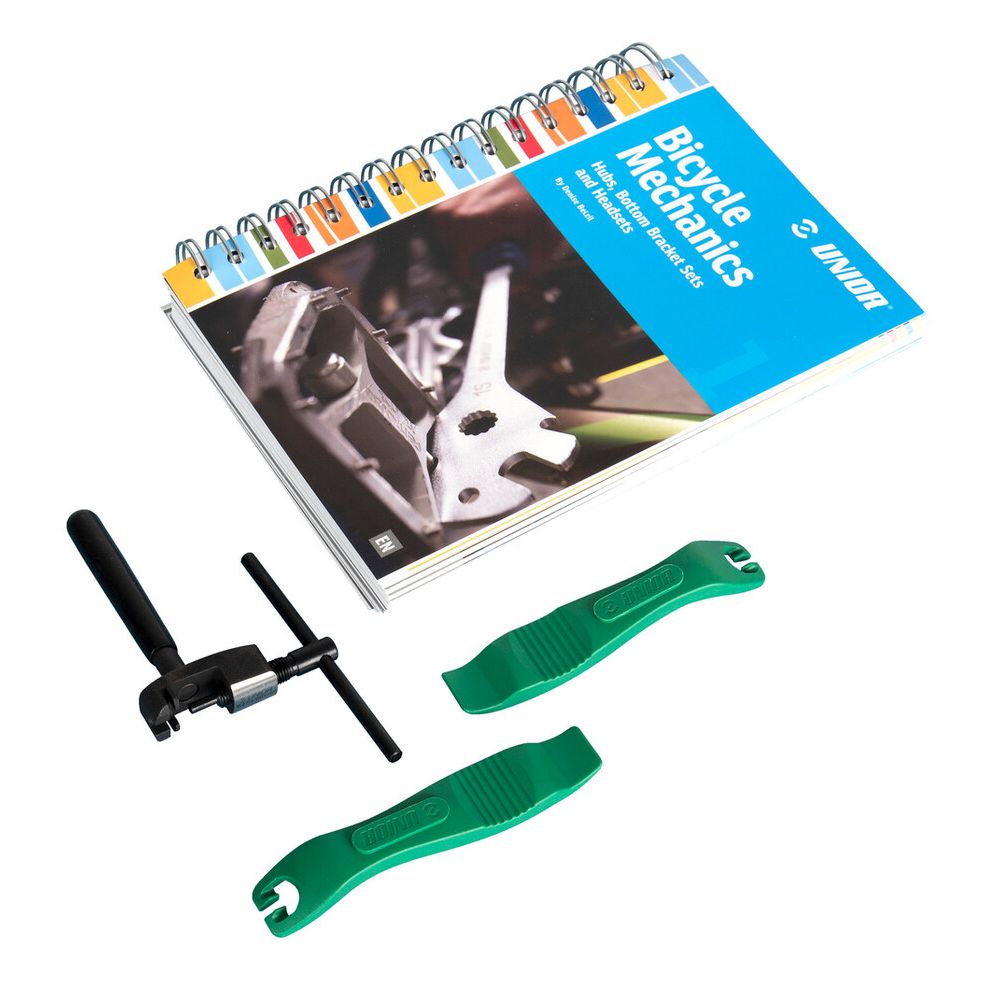 U-629395::0::U-629395::UNIOR BIKE BOOK SET EN WITH BIKE TOOLS