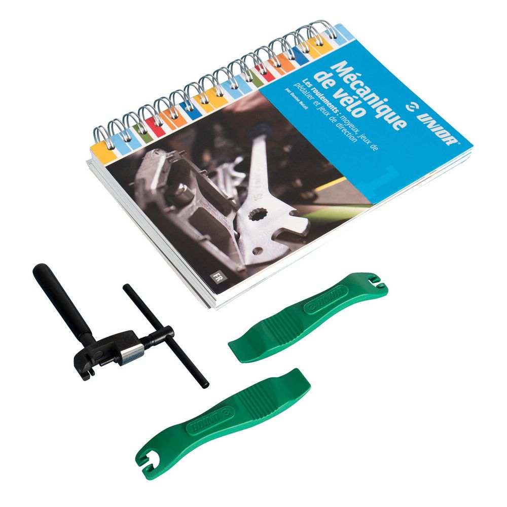 U-629396::0::U-629396::#UNIOR BIKE BOOK SET FR WITH BIKE TOOLS