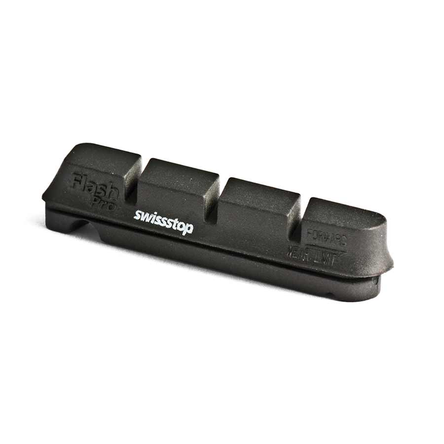 210303-04::0::210303-04::SwissStop, FlashPro, Gomme de remplacement pour jante en alliage, Shimano, Original, Paquet de 4