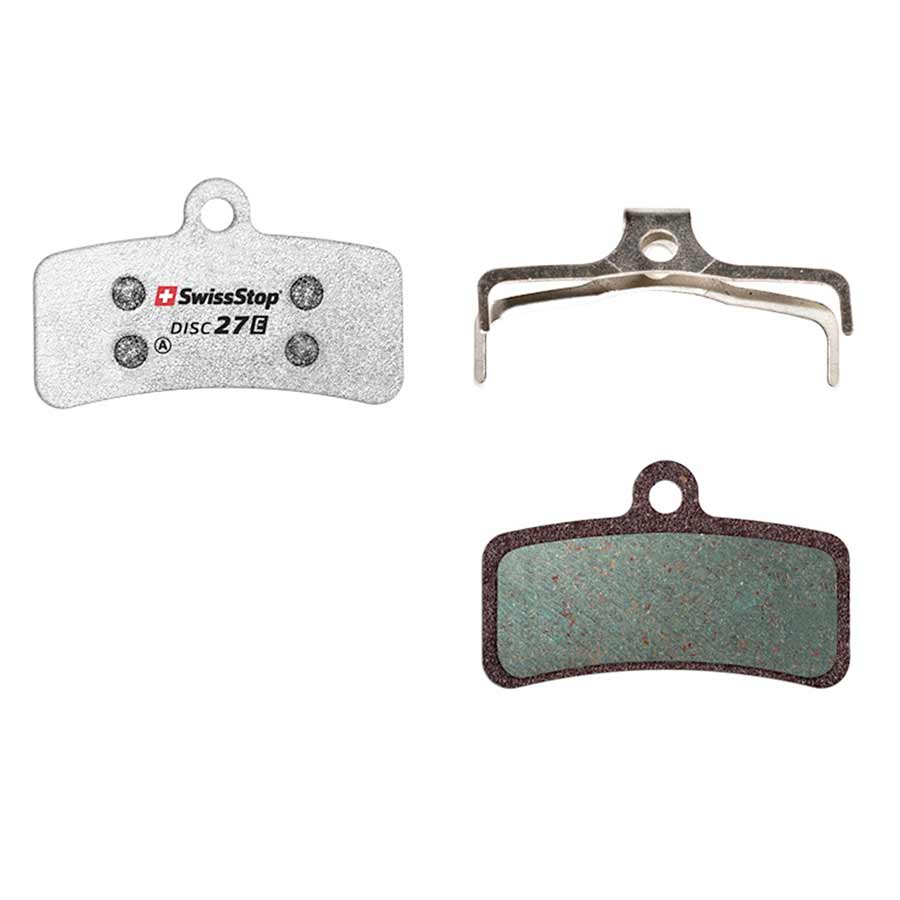210313-06::0::210313-06::SwissStop, Disc 27 E, Plaquettes de freins à disque, Forme: XTR 9120/8120/8020, SLX 7120, Saint 820, TRP Slate T4, Quadiem, BR-M9120, BR-M8020, BR-M810, BR-M640, BR-MT520, Organic, Paire