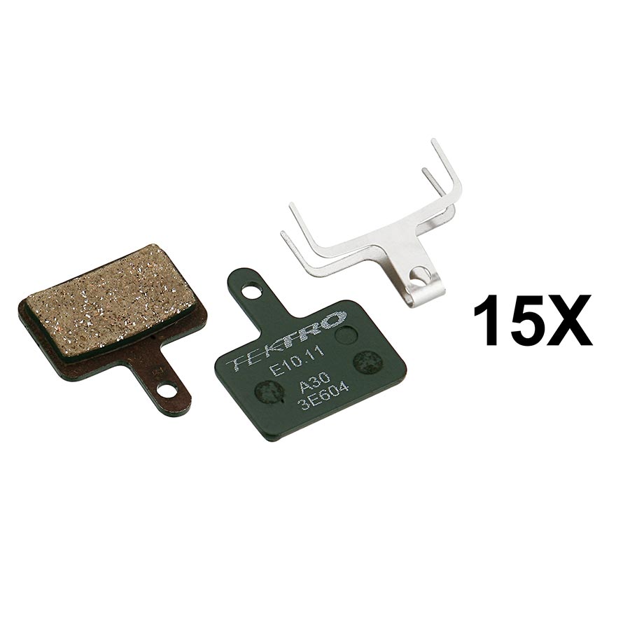 210482-01::0::210482-01::Tektro, E10.11 Vrac, Plaquettes de freins à disque, Shimano B-Type, Résine, 4mm, 15pcs