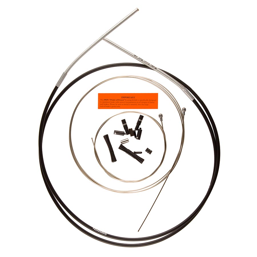 220335-01::0::220335-01::SRAM, SlickWire, Kit câbles et gaines de frein, Acier inoxydable, Noir, Kit