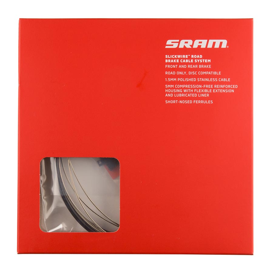 220335-01::1::220335-01::SRAM, SlickWire, Kit câbles et gaines de frein, Acier inoxydable, Noir, Kit