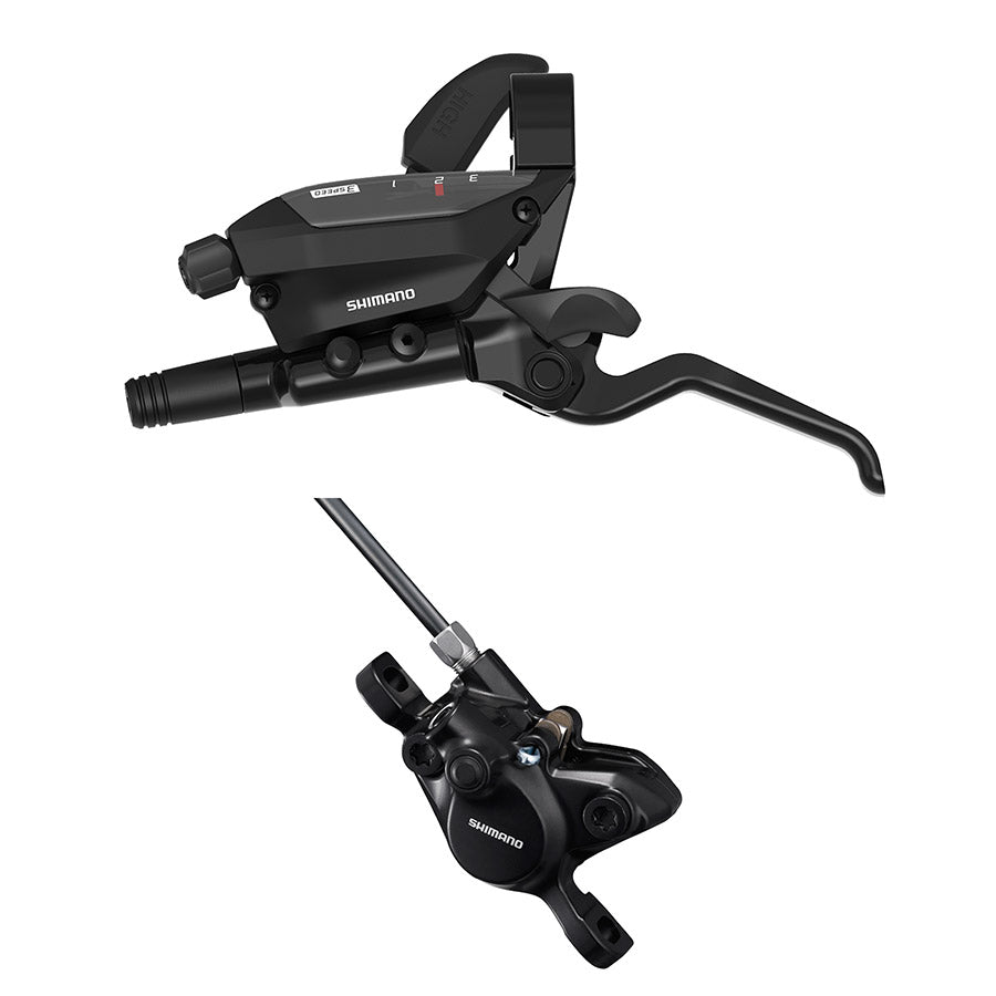 231015-03::0::231015-03::Shimano, Altus ST-EF515 / BR-MT200, Levier combiné frein-vitesse VTT, Vitesses: 3, Noir, EEF515JLFPRA100P