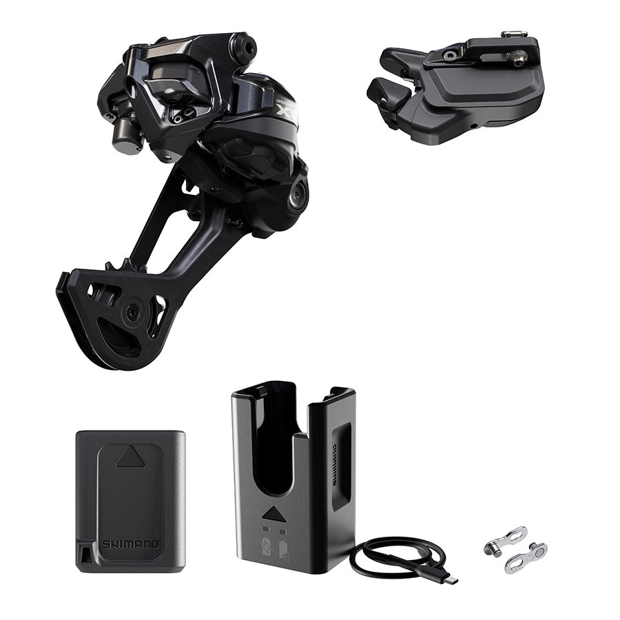 260309-02::1::260309-02::Shimano, Deore XT Di2 RD-M8250 Kit, Dérailleur arrière, Vitesses: 12, Cage: SGS, Noir, I-Spec EV, IGPM8250UPG02