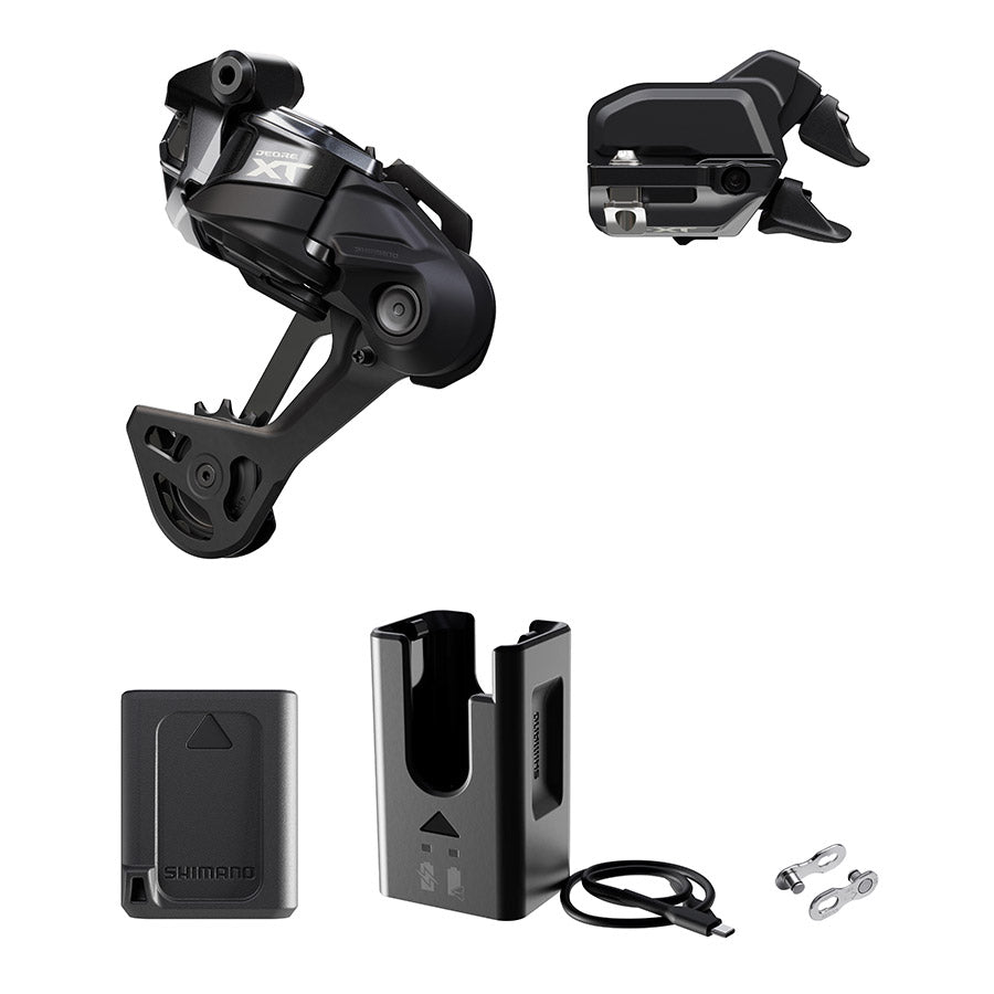 260309-02::2::260309-02::Shimano, Deore XT Di2 RD-M8250 Kit, Dérailleur arrière, Vitesses: 12, Cage: SGS, Noir, I-Spec EV, IGPM8250UPG02