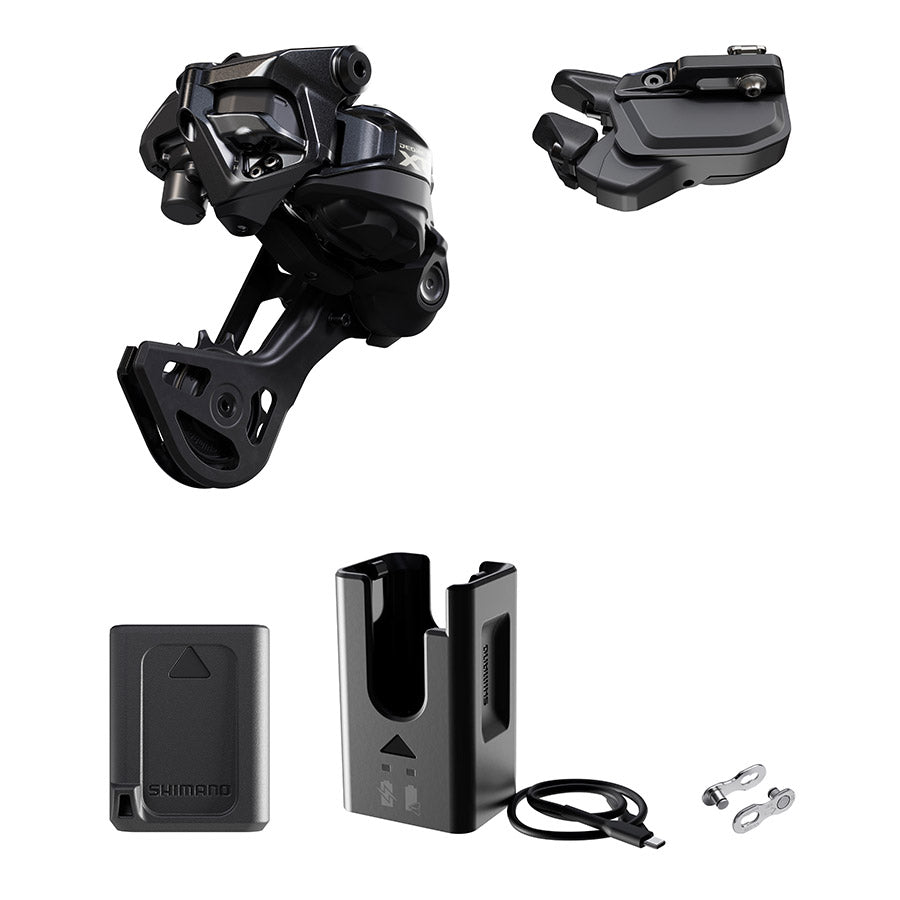 260309-04::1::260309-04::Shimano, Deore XT Di2 RD-M8250 Kit, Dérailleur arrière, Vitesses: 12, Cage: GS, Noir, I-Spec EV, IGPM8250UPG04