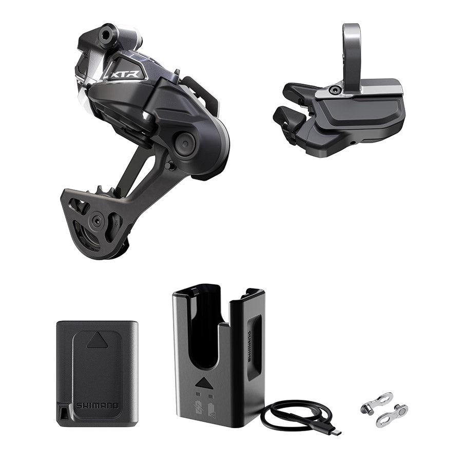 260310-01::1::260310-01::Shimano, XTR Di2 RD-M9250 Kit, Dérailleur arrière, Vitesses: 12, Cage: SGS, Noir, bande de serrage, IGPM9250UPG01