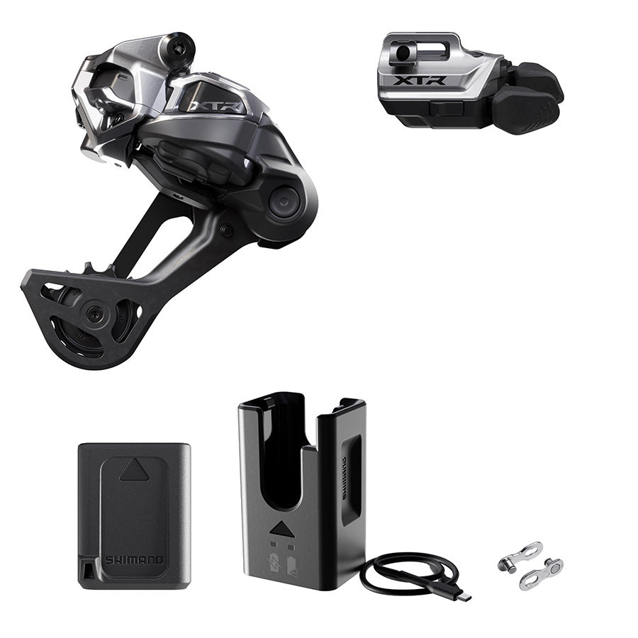 260310-02::0::260310-02::Shimano, XTR Di2 RD-M9250 Kit, Dérailleur arrière, Vitesses: 12, Cage: SGS, Noir, I-Spec EV, IGPM9250UPG02