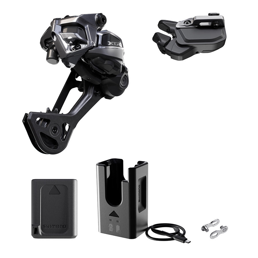 260310-02::1::260310-02::Shimano, XTR Di2 RD-M9250 Kit, Dérailleur arrière, Vitesses: 12, Cage: SGS, Noir, I-Spec EV, IGPM9250UPG02