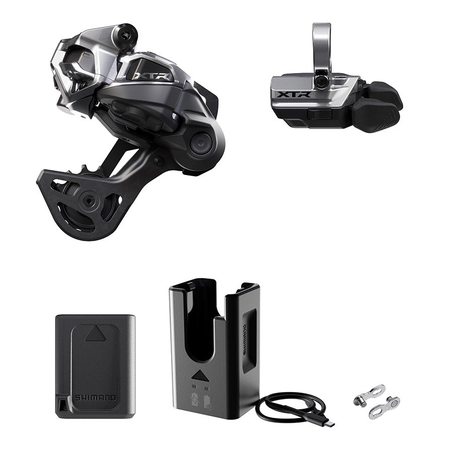 260310-03::0::260310-03::Shimano, XTR Di2 RD-M9250 Kit, Dérailleur arrière, Vitesses: 12, Cage: GS, Noir, bande de serrage, IGPM9250UPG03