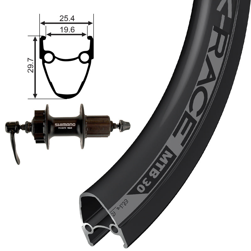 Roue arrière K-RACE 27.5 10 vitesses,6 boulons