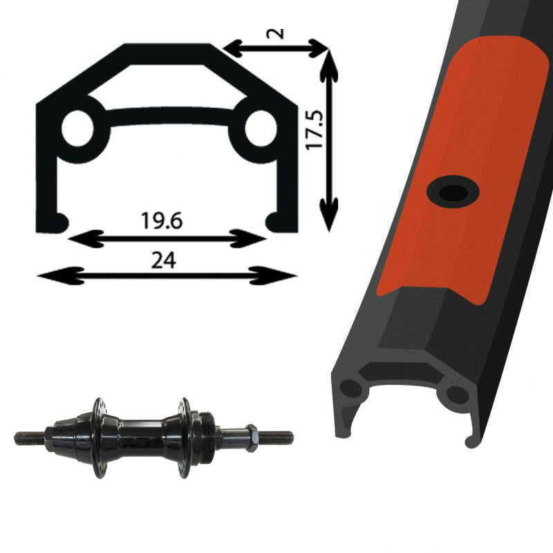 Damco Double-Wall Alloy Black, 27.5''