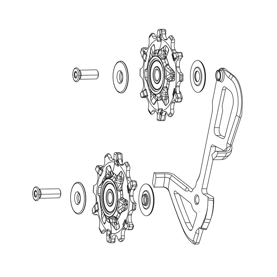 270927-01::0::270927-01::SRAM, Cage interne et galets pour GX 1x11, 11.7518.059.000