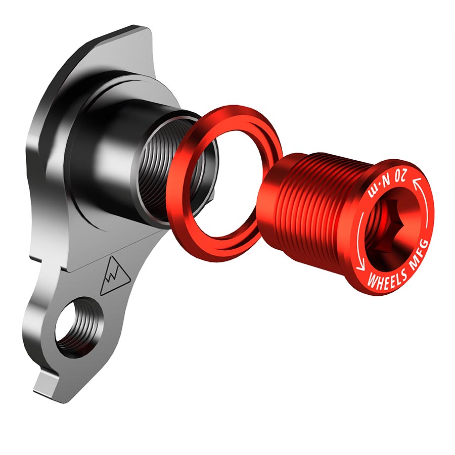 270957-02::1::270957-02::Wheels Manufacturing, DROPOUT-404-02 UDH, Patte de dérailleur, Rouge