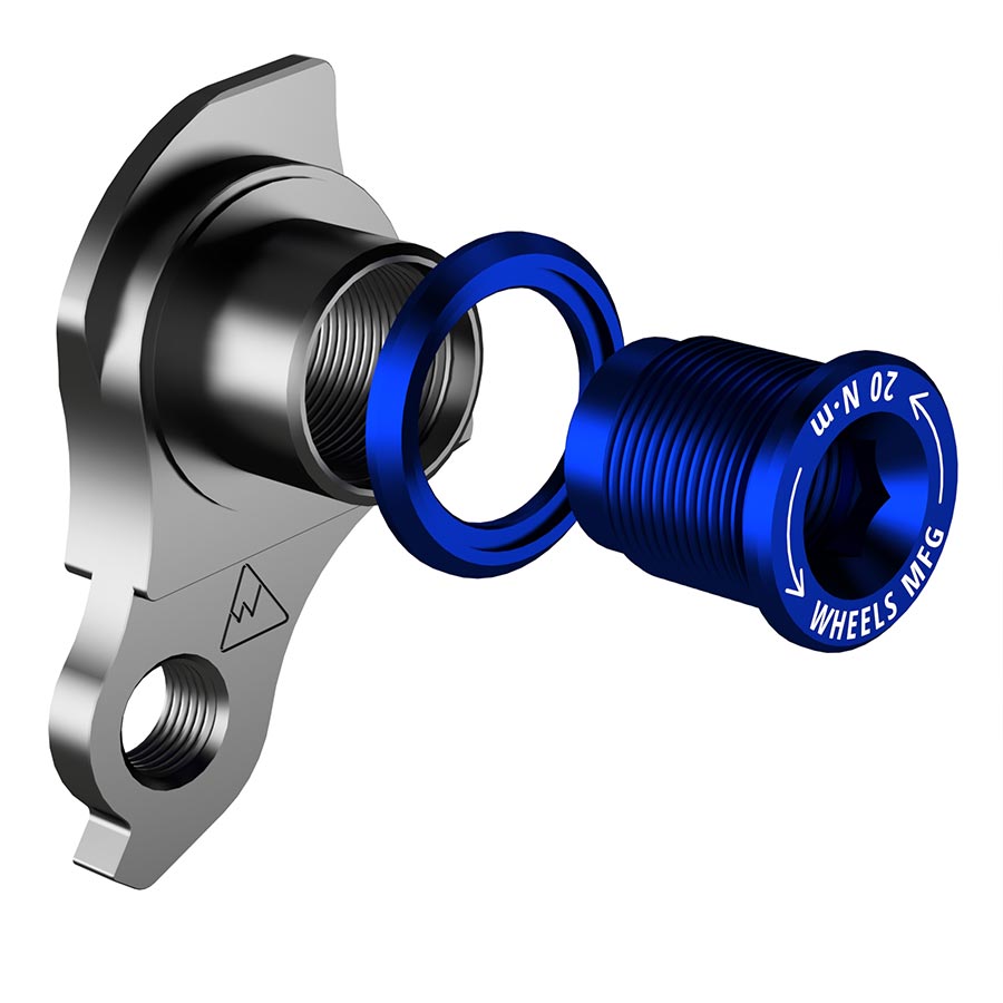 270957-06::1::270957-06::Wheels Manufacturing, DROPOUT-404-02 UDH, Patte de dérailleur, Bleu