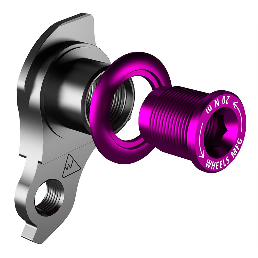 270963-07::1::270963-07::Wheels Manufacturing, DROPOUT-487, Patte de dérailleur, Mauve