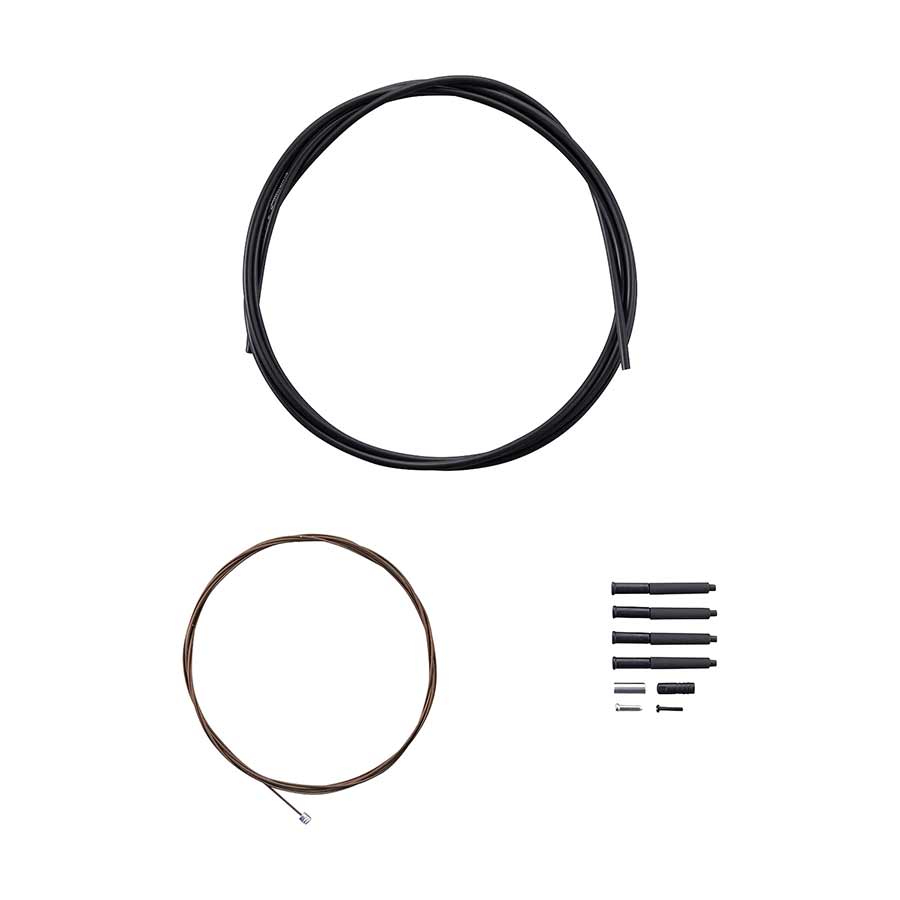 280183-03::0::280183-03::Shimano, Ensemble de Câbles de Vitesses pour VTT 1x, Polymère, 2000mm, Noir, Shimano/SRAM, Ensemble