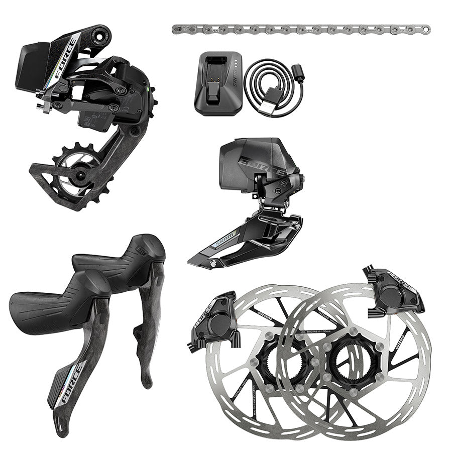 310027-02::0::310027-02::SRAM, Force AXS E1, Groupe de pièces, Sans cyclomètre, Kit