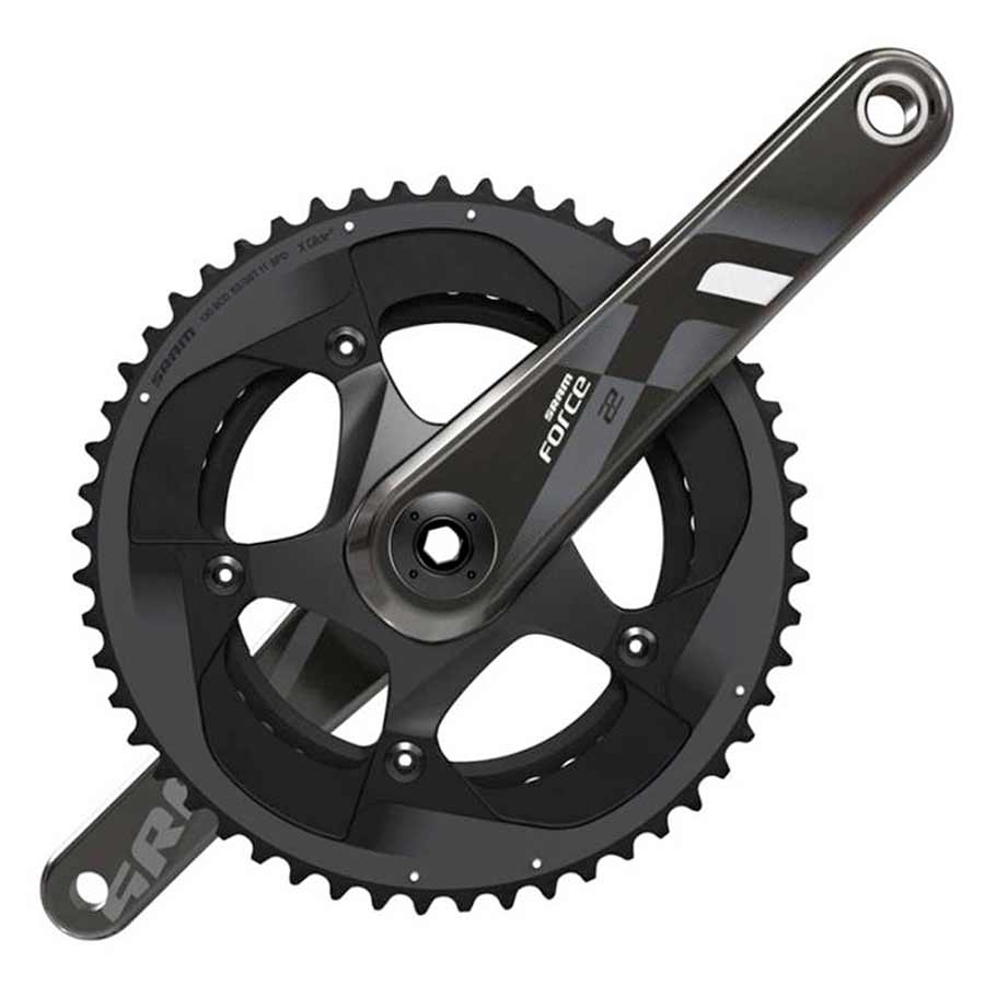 350415-04::0::350415-04::SRAM, Force22, Pédalier, 11vit., 170mm, 34/50, BCD: 110, GXP, CL: 44.5mm, Noir, 808g