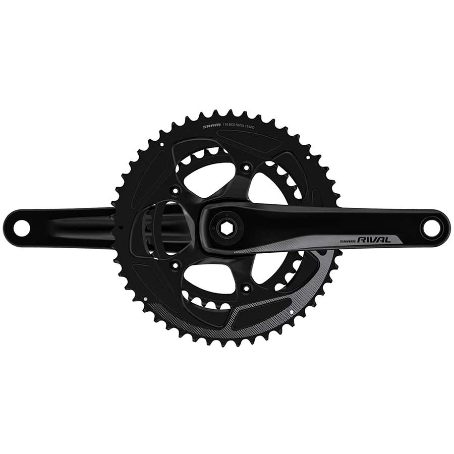 350448-02::0::350448-02::SRAM, Rival22, Pédalier, 11vit., 172.5mm, 34/50D, BCD:110mm, GXP, 44.5mm, Noir