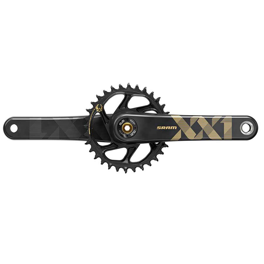 350716-04::0::350716-04::SRAM, XX1 Eagle DUB, Pédalier, Vitesses: 11/12, Axe: 28.99mm, BCD: Direct Mount, 34, DUB, 170mm, Or, Boost