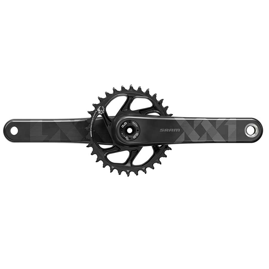 350716-07::0::350716-07::SRAM, XX1 Eagle DUB, Pédalier, Vitesses: 11/12, Axe: 28.99mm, BCD: Direct Mount, 34, DUB, 175mm, Noir, Boost