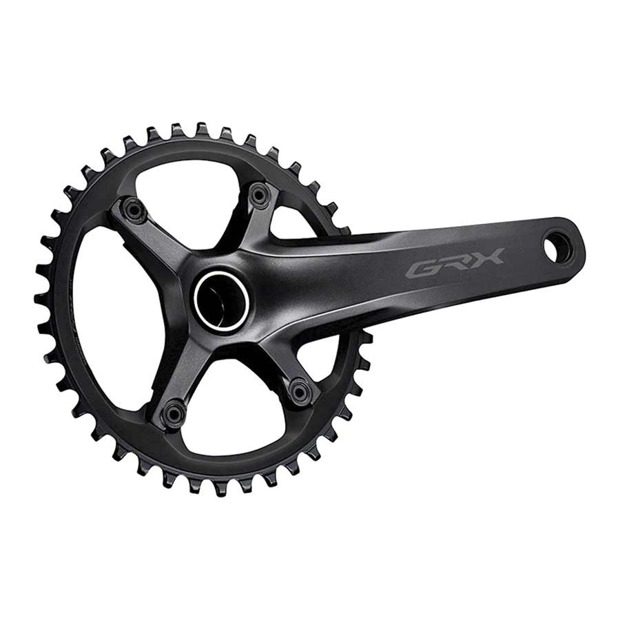 350770-02::0::350770-02::Shimano, GRX FC-RX600-1, Pédalier, Vitesses: 11, Axe: 24mm, BCD: 110, 40, Hollowtech II, 172.5mm, Noir, Route Disque