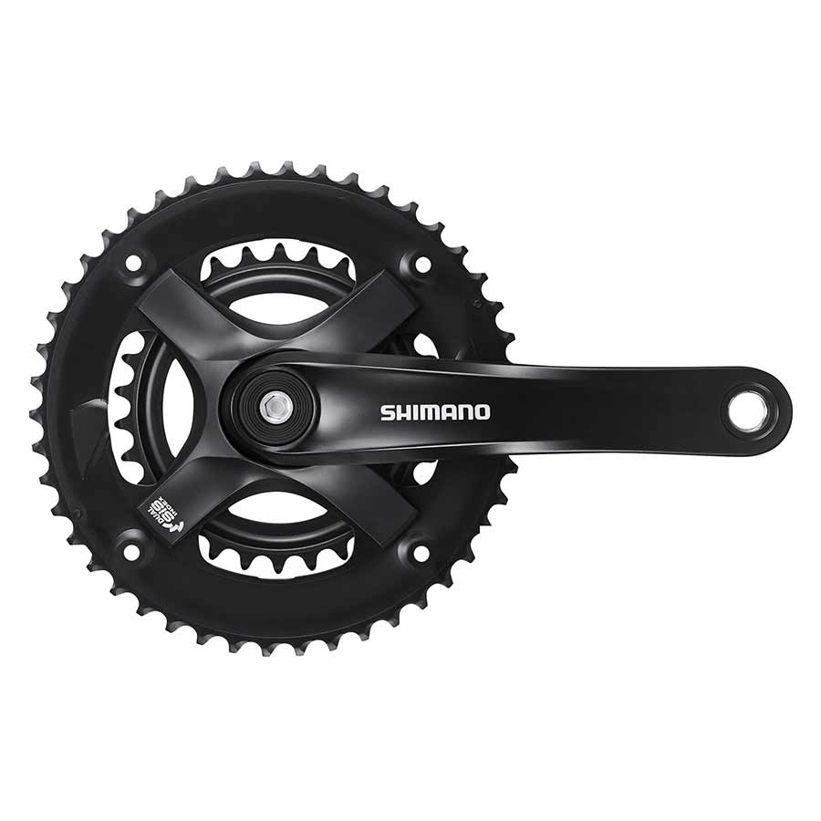 350790-01::0::350790-01::Shimano, FC-TY501-2, Pédalier, Vitesses: 7/8, BCD: Rivets, 30/46, Carré, 170mm, Noir, MTB