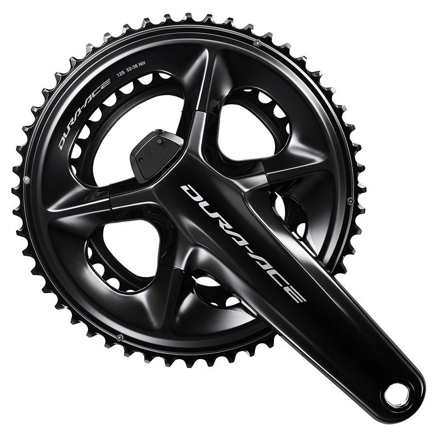 350828-03::0::350828-03::Shimano, Dura Ace FC-R9200-P Capteur de Puissance, Pédalier à capteur de puissance, Vitesses: 12, Axe: 24mm, BCD: 110, 36/52, Hollowtech II, 172.5mm, Noir, Route, IFCR9200PDX26D