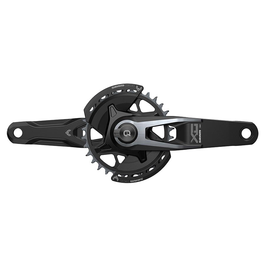 350853-02::0::350853-02::SRAM, X0 T-Type Spindle à Capteur de puissance, Pédalier à capteur de puissance, Vitesses: 12, Axe: 28.99mm, BCD: Direct Mount, 32, DUB, 170mm, Noir, Boost