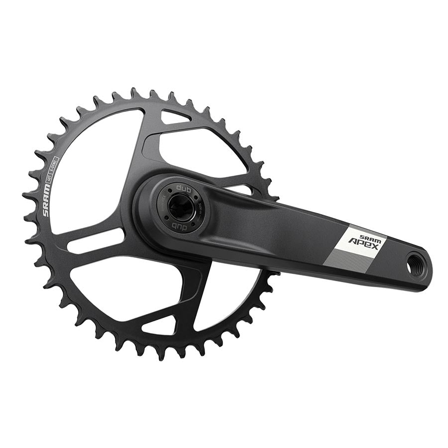 350865-04::1::350865-04::SRAM, Apex D1, Pédalier, Vitesses: 12, Axe: 28.99mm, BCD: Direct Mount, 40, DUB, 172.5mm, Noir, Route Disque