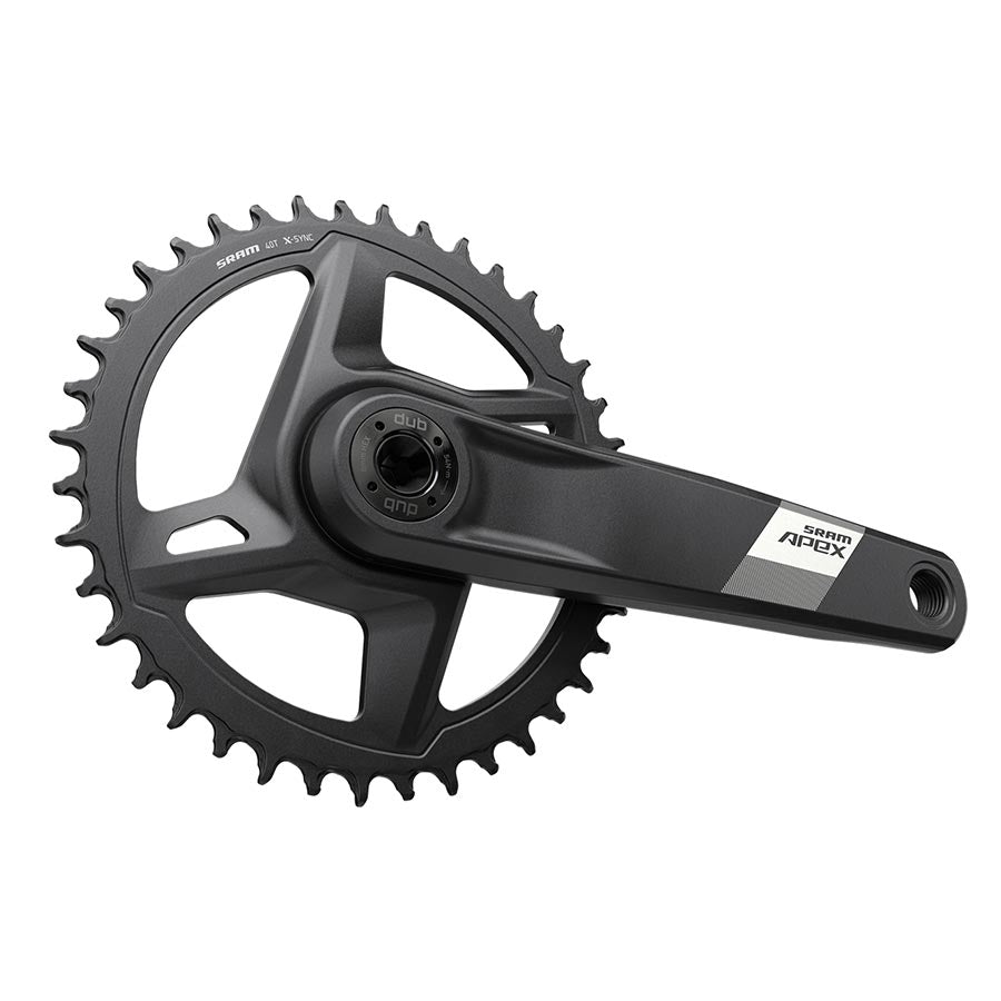 350865-08::1::350865-08::SRAM, Apex D1, Pédalier, Vitesses: 12, Axe: 28.99mm, BCD: Direct Mount, 42, DUB, 172.5mm, Noir, Cannondale AI